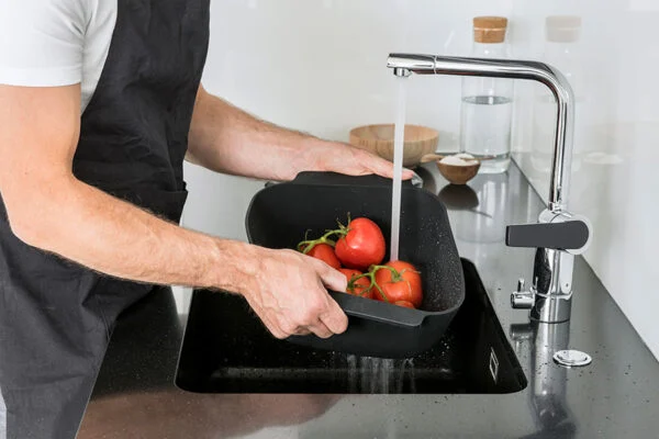 stala musta valutusastia draining basket colander set 1