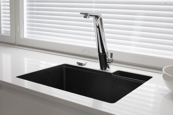 taysintegroitu musta tiskiallas black kitchen sink stala ceg51 57bf