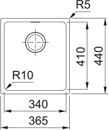 Alternative view of FRANKE SID 110-34 CARBONSORT, MANUELL,U/P.LIM